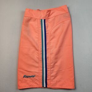 RSSURF Board Shorts Vibrant Orange/Peach Mens 32 Logo Beach Surfing Casual VTG